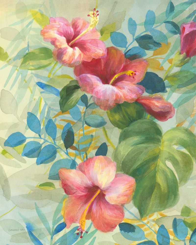 Hibiscus Garden II art print by Danhui Nai for $57.95 CAD