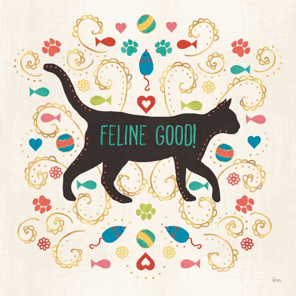 Otomi Cats II art print by Veronique Charron for $57.95 CAD