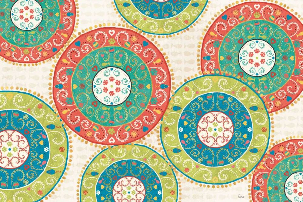 Otomi Cats VI art print by Veronique Charron for $57.95 CAD