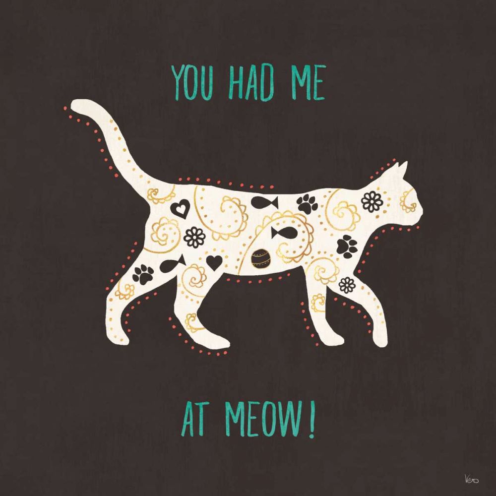 Otomi Cats IV Dark art print by Veronique Charron for $57.95 CAD