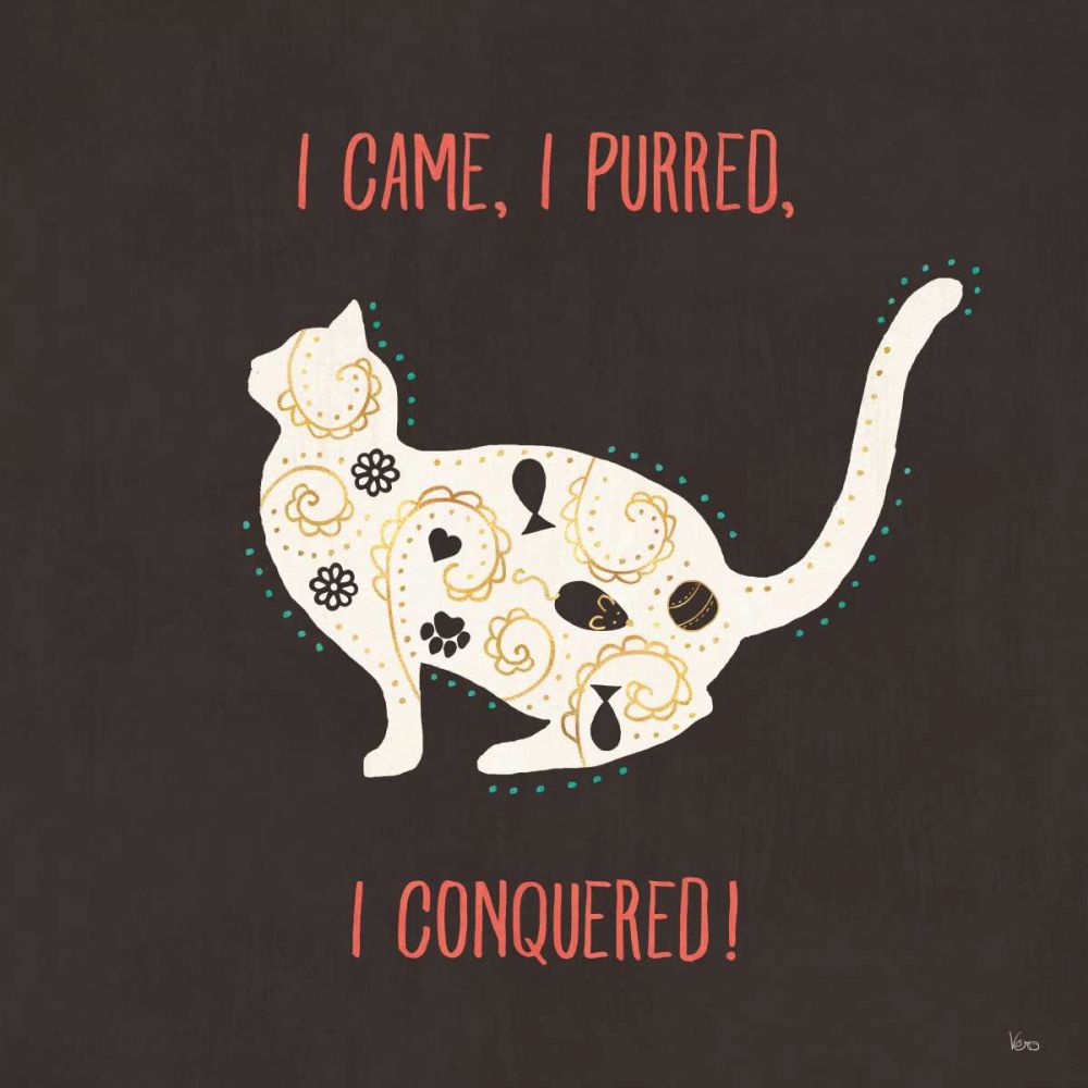 Otomi Cats V Dark art print by Veronique Charron for $57.95 CAD