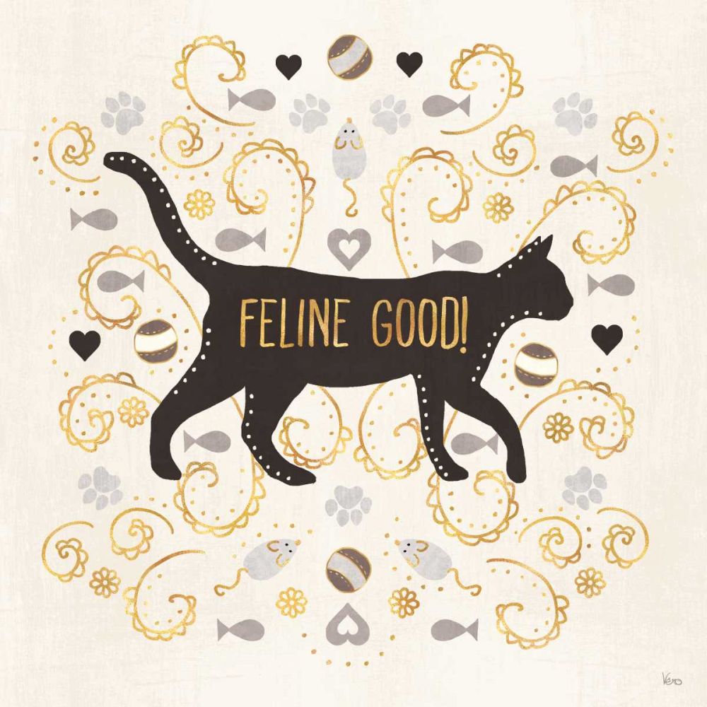 Otomi Cats II Neutral art print by Veronique Charron for $57.95 CAD