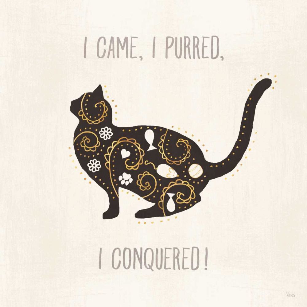 Otomi Cats V Neutral art print by Veronique Charron for $57.95 CAD