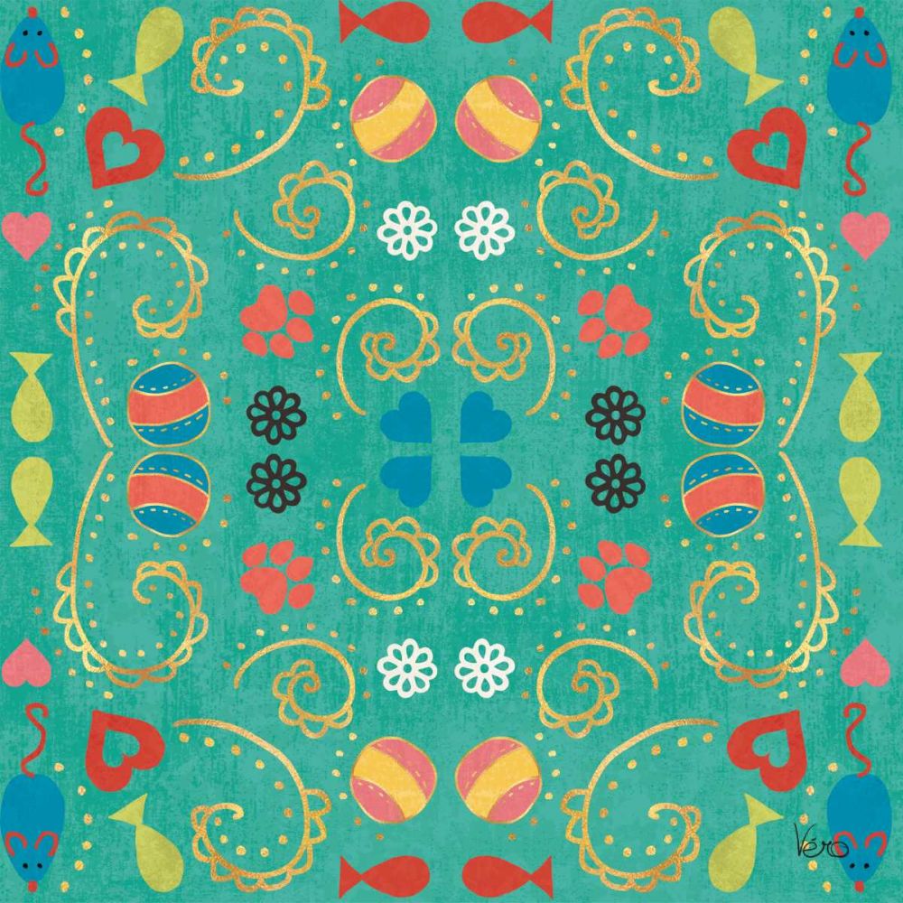 Otomi Cats Step 01E art print by Veronique Charron for $57.95 CAD