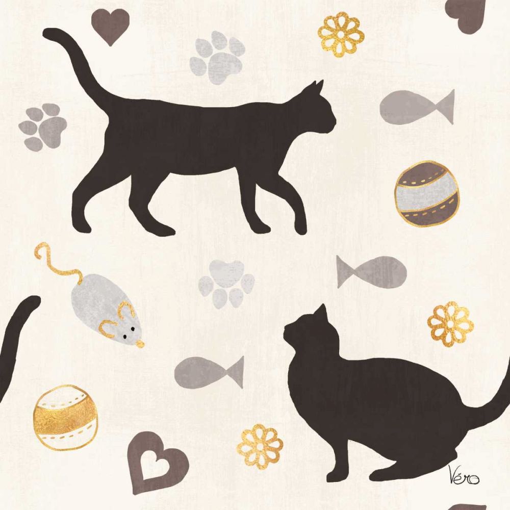 Otomi Cats Step 04A Neutral art print by Veronique Charron for $57.95 CAD