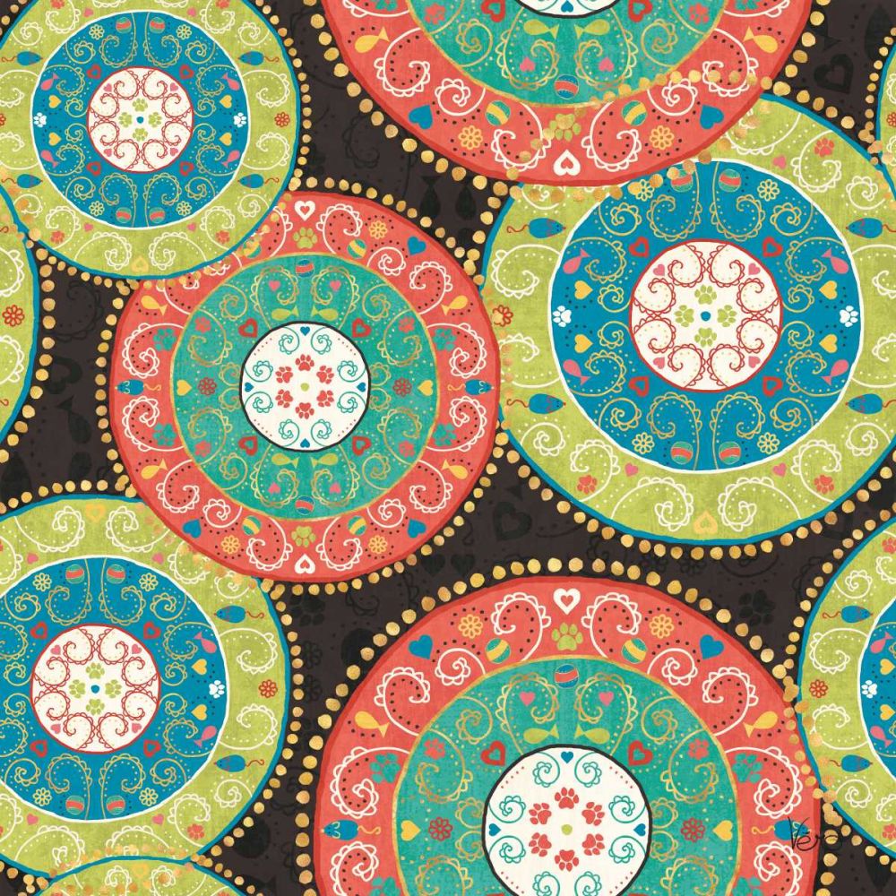 Otomi Cats Step 06B art print by Veronique Charron for $57.95 CAD