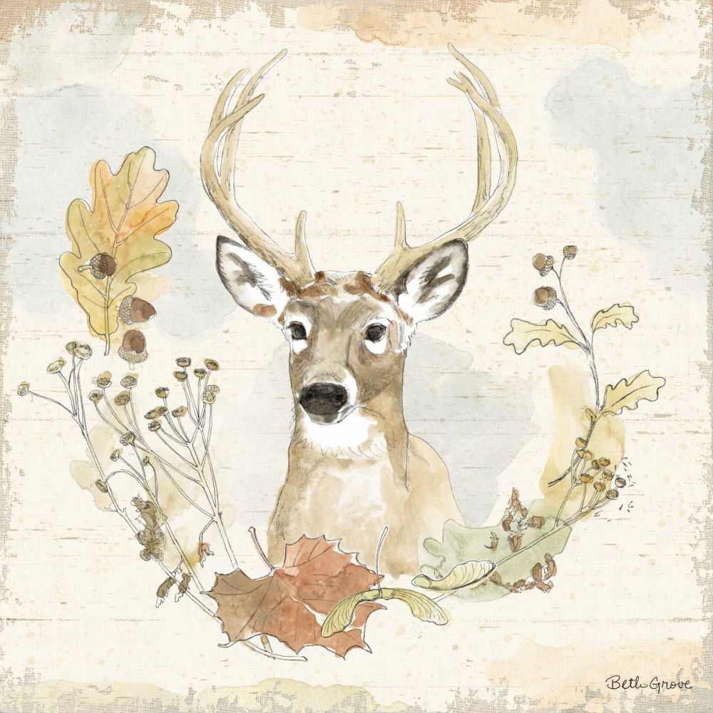 Woodland Wreath VIII art print by Beth Grove for $57.95 CAD