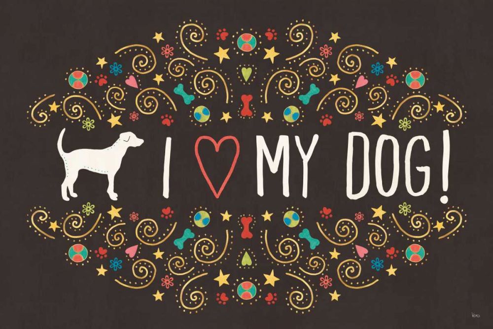 Otomi Dogs I Dark art print by Veronique Charron for $57.95 CAD