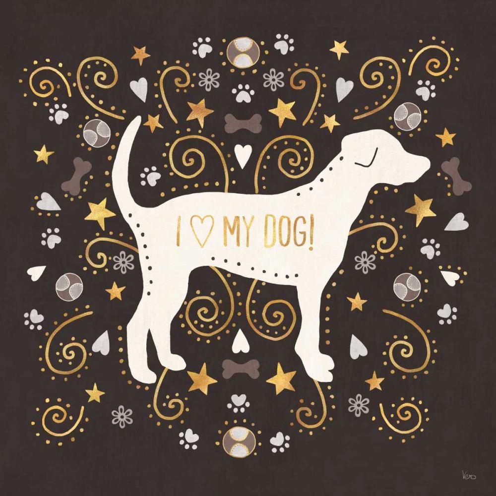 Otomi Dogs II Dark Neutral art print by Veronique Charron for $57.95 CAD