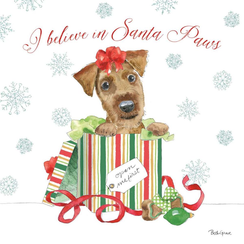 Holiday Paws II art print by Beth Grove for $57.95 CAD