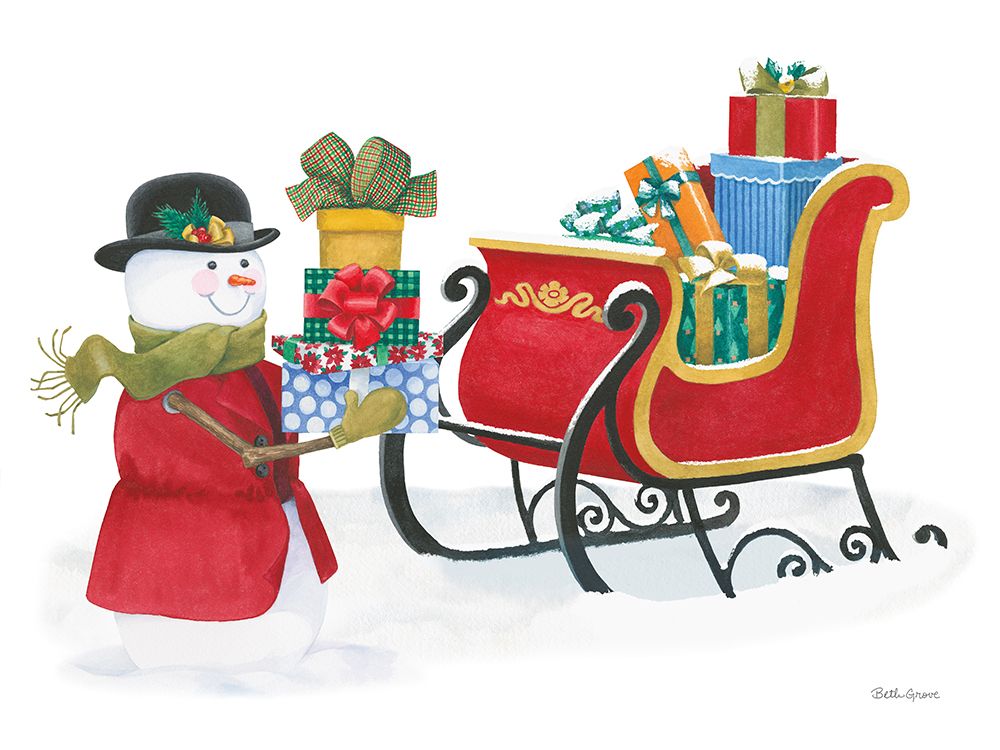 Main Street Christmas XI art print by Beth Grove for $57.95 CAD