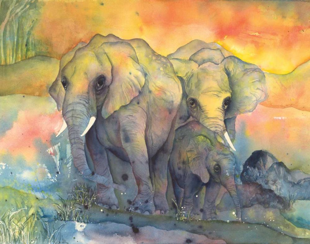 Elephants Crop art print by Chris Paschke for $57.95 CAD