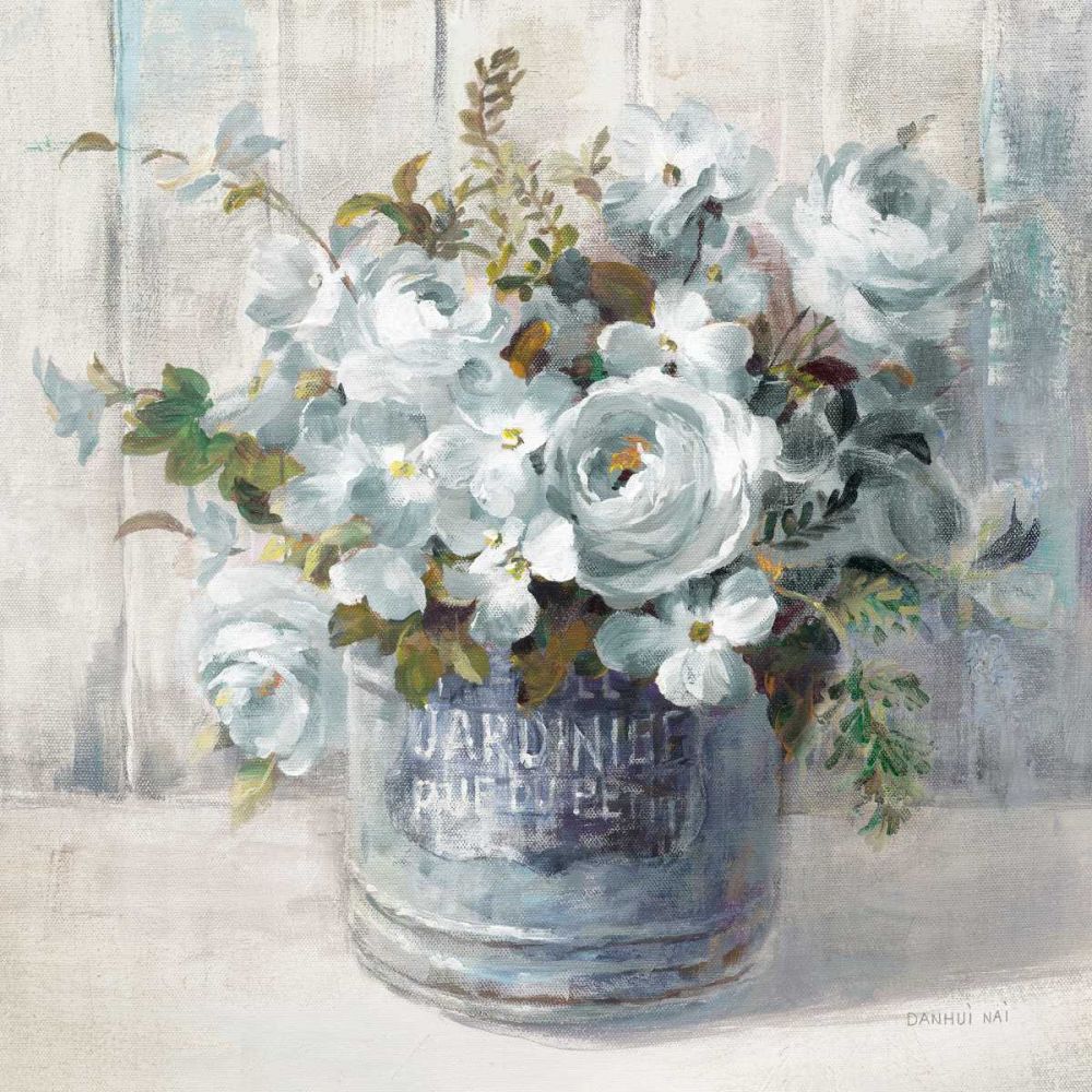 Garden Blooms I Blue Crop art print by Danhui Nai for $57.95 CAD