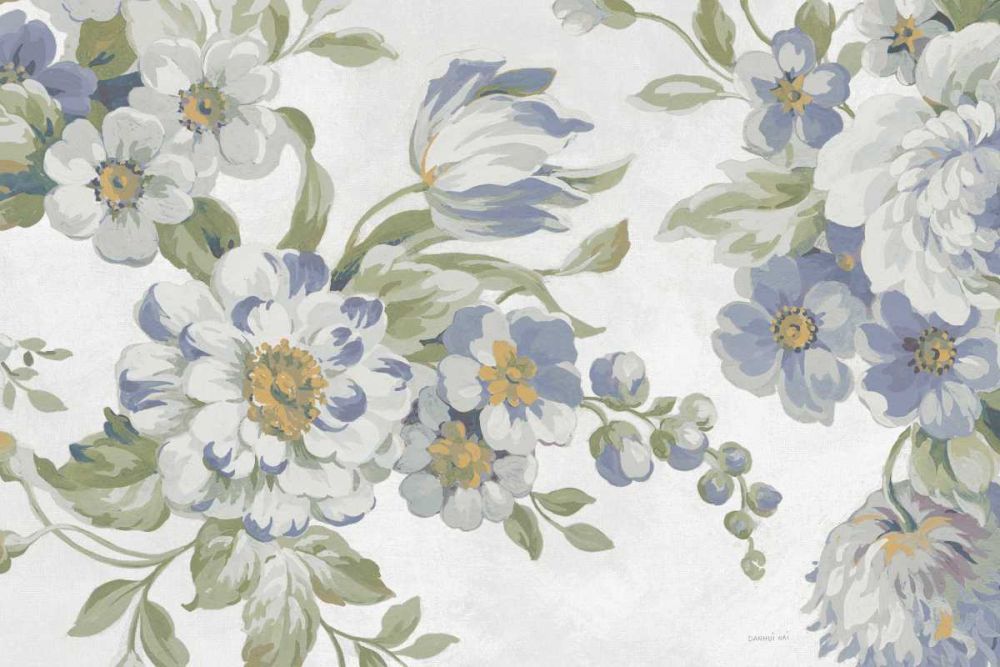Antique Flowers Light Crop art print by Danhui Nai for $57.95 CAD