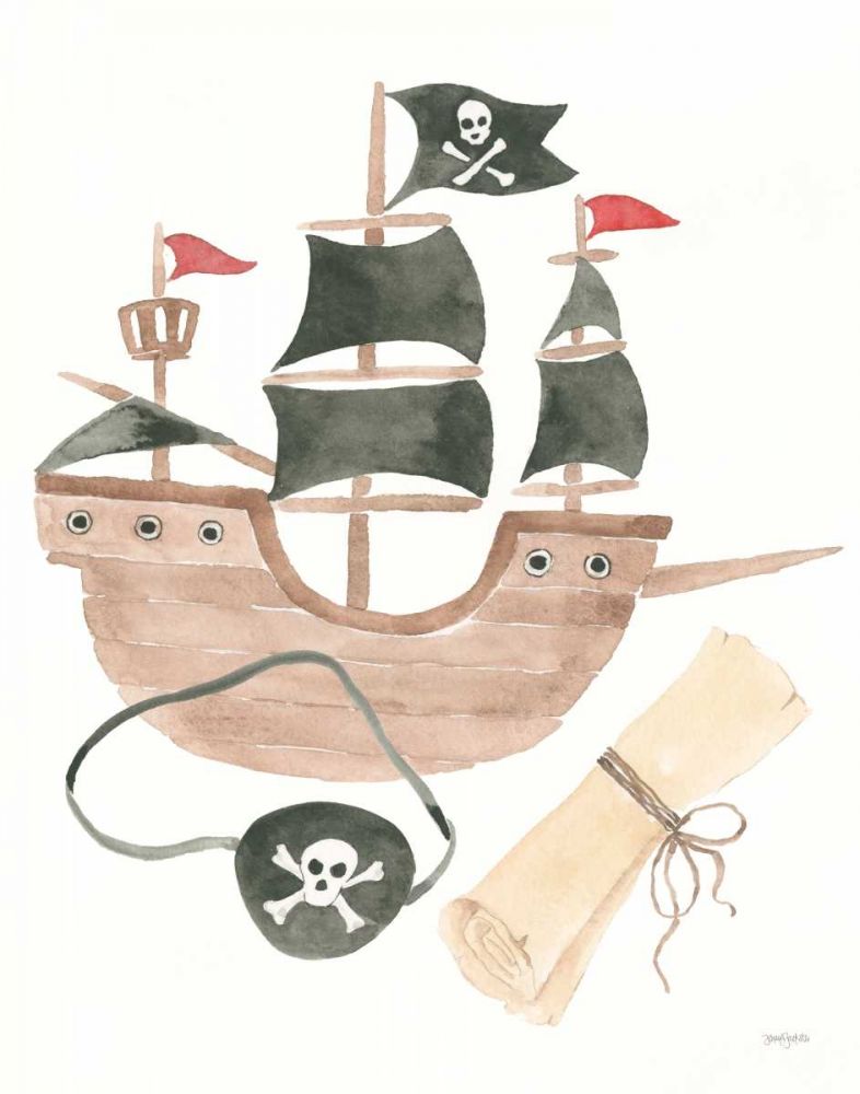 Pirates IV on White art print by Jenaya Jackson for $57.95 CAD