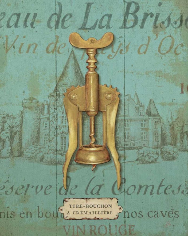 Antique Corkscrew III Blue art print by Daphne Brissonnet for $57.95 CAD