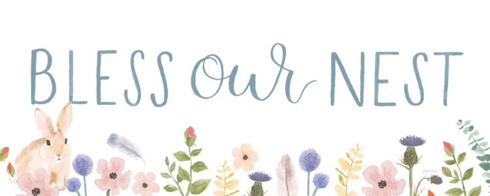 Spring Sentiments V Bunny White art print by Jenaya Jackson for $57.95 CAD