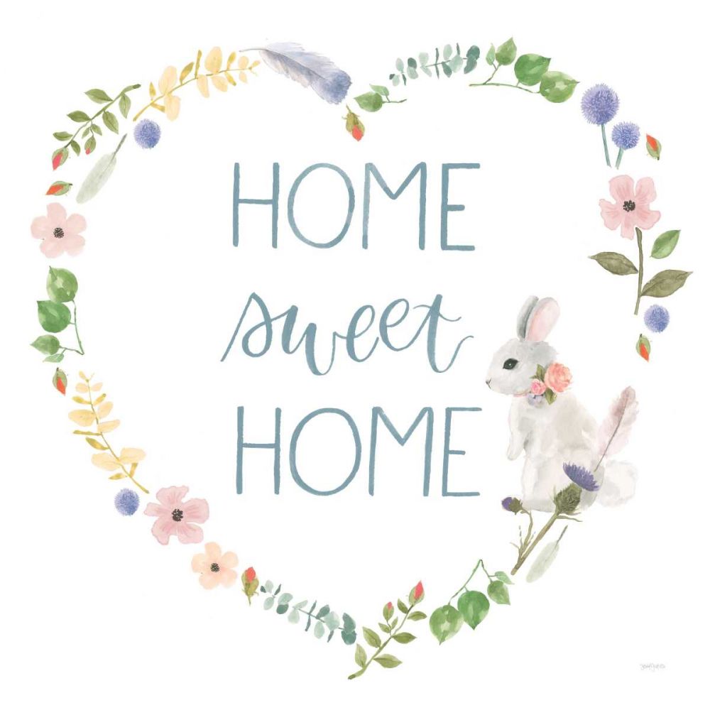 Spring Sentiments VIII Bunny White art print by Jenaya Jackson for $57.95 CAD