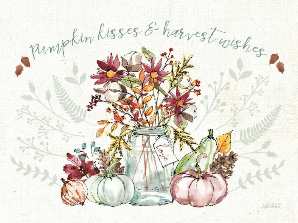 Festive Foliage I v2 art print by Anne Tavoletti for $57.95 CAD