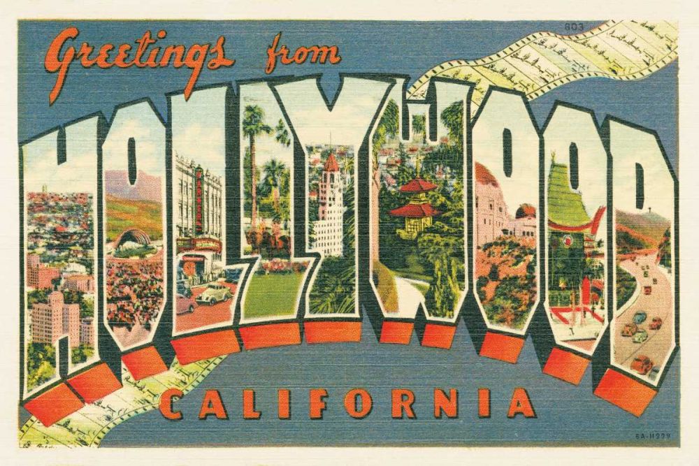 Greetings from Hollywood v2 art print by Wild Apple Portfolio for $57.95 CAD