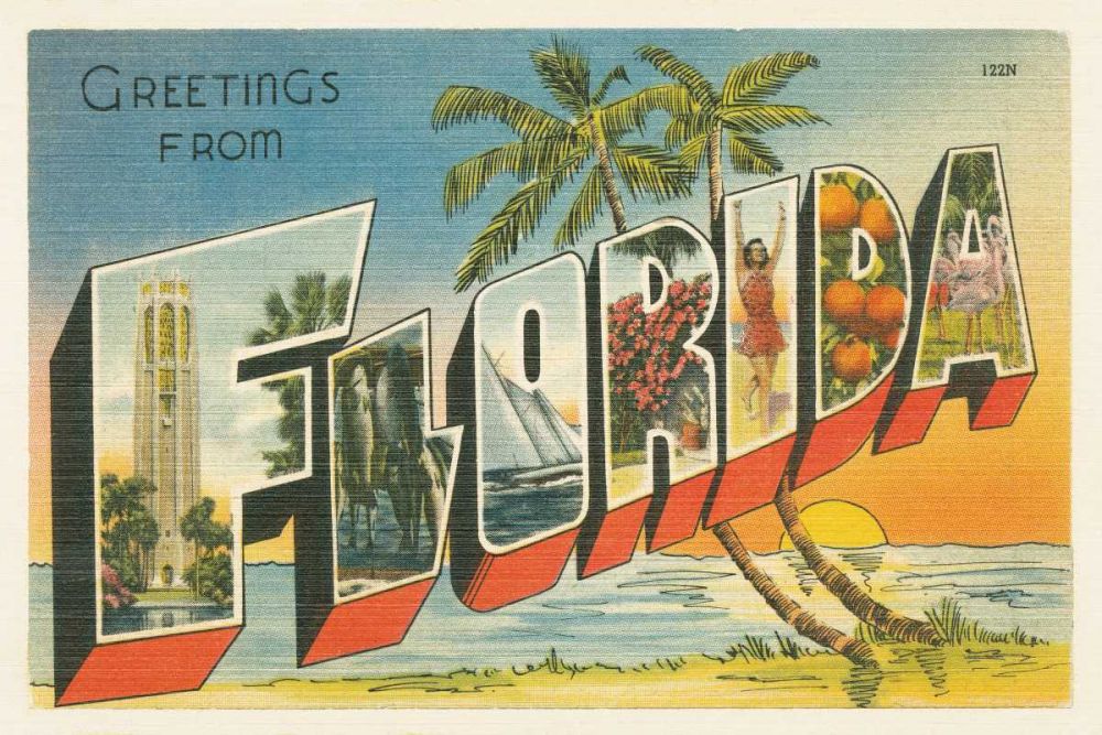 Greetings from Florida v2 art print by Wild Apple Portfolio for $57.95 CAD