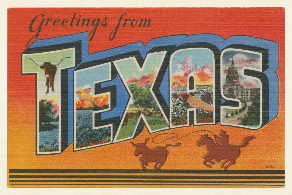 Greetings from Texas v2 art print by Wild Apple Portfolio for $57.95 CAD