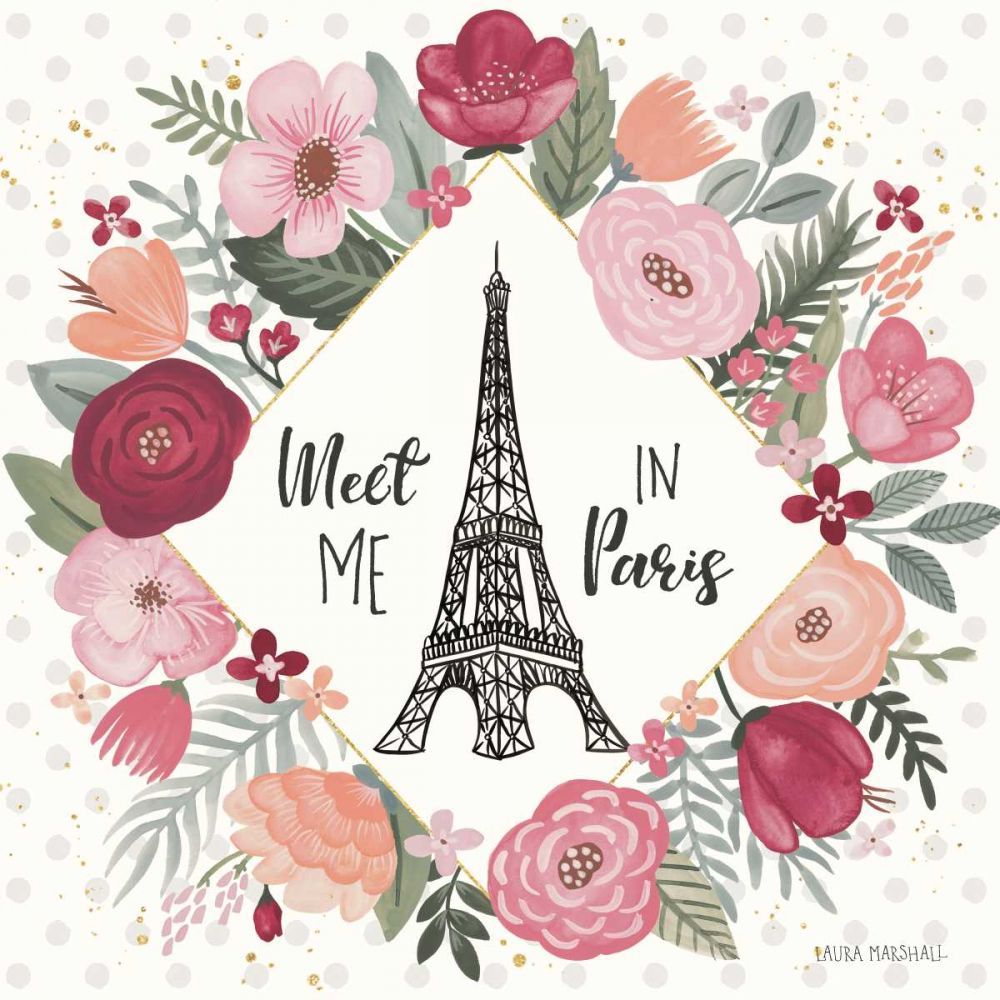 Paris is Blooming V art print by Laura Marshall for $57.95 CAD