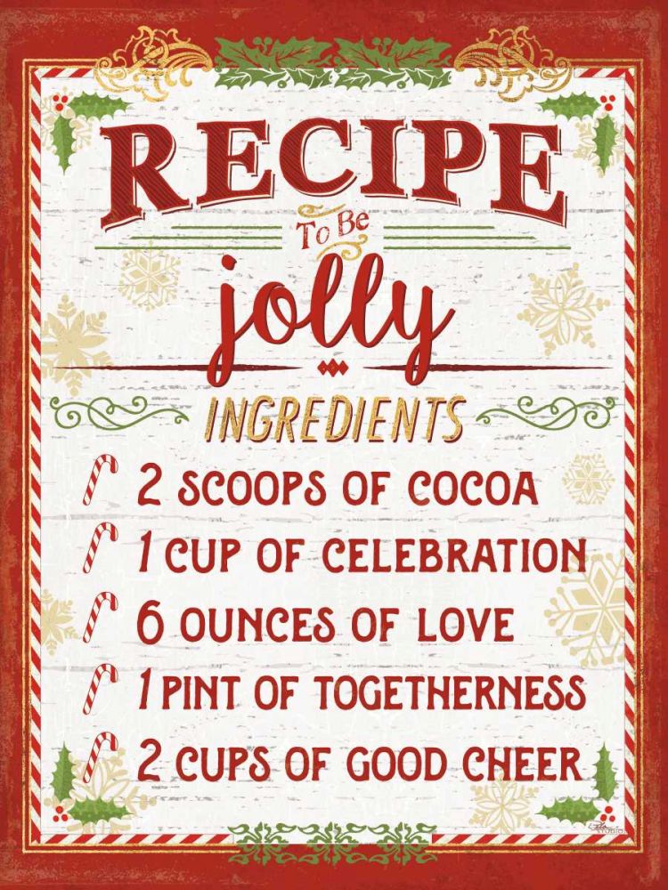 Holiday Recipe III Script art print by Pela Studio for $57.95 CAD