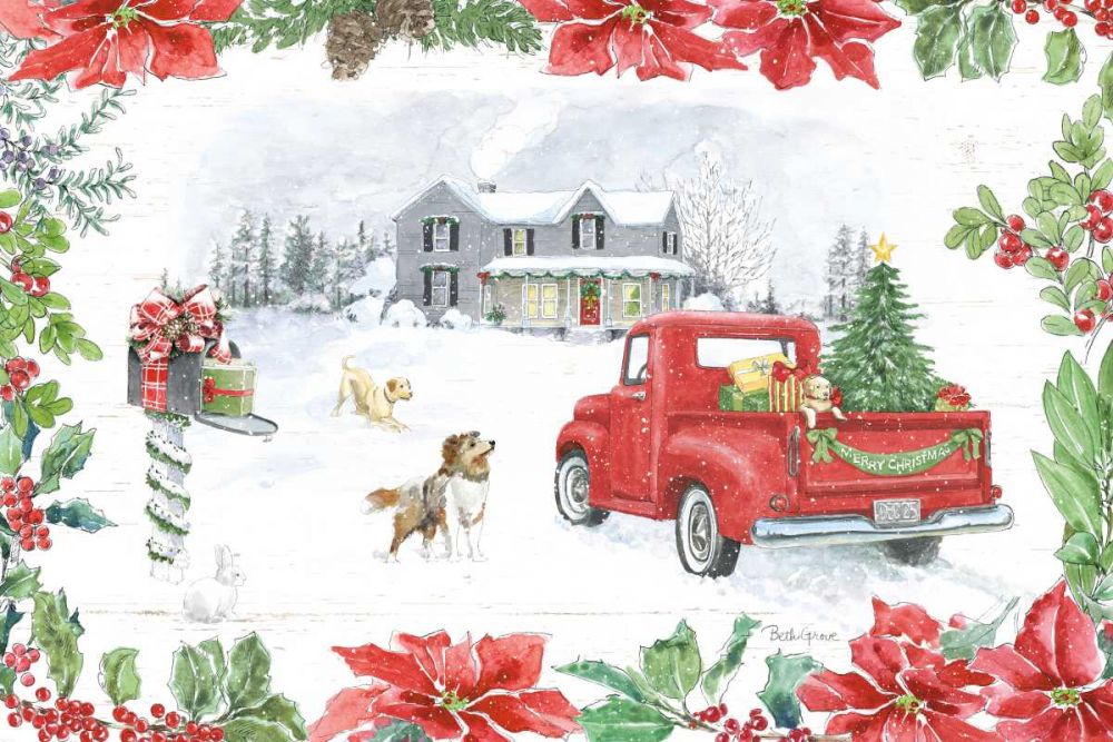 Farmhouse Holidays II art print by Beth Grove for $57.95 CAD