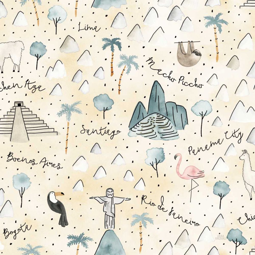 World Traveler Pattern V art print by Laura Marshall for $57.95 CAD