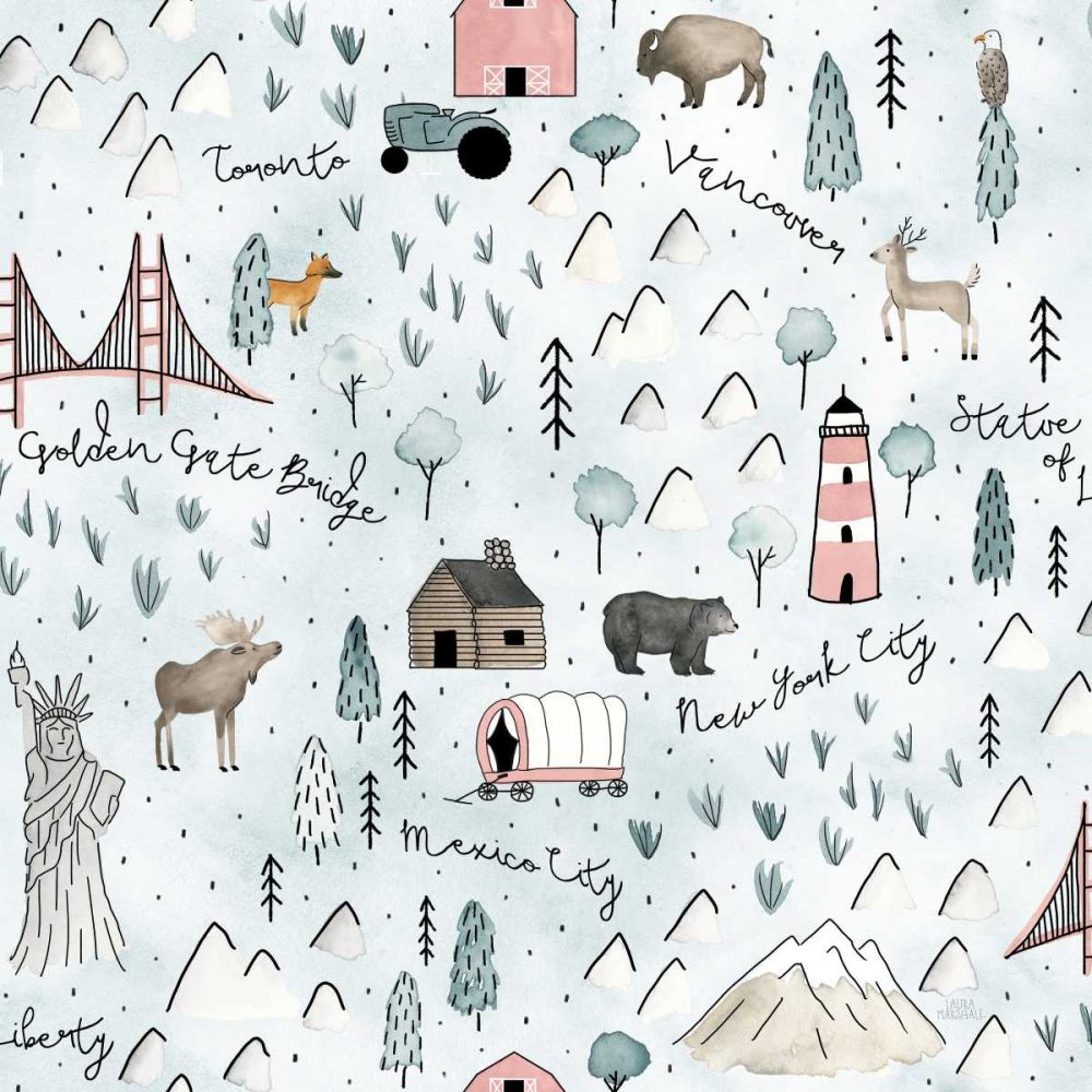 World Traveler Pattern VI art print by Laura Marshall for $57.95 CAD