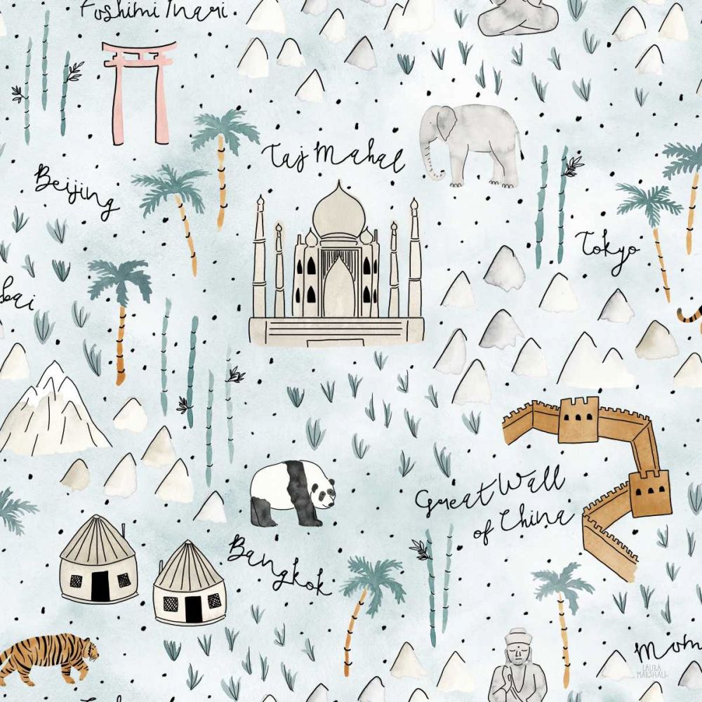 World Traveler Pattern IX art print by Laura Marshall for $57.95 CAD
