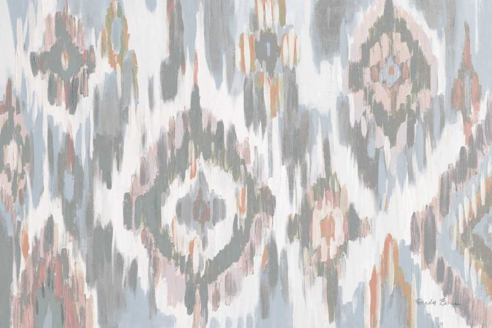 Ikat Jewel I blush grey art print by Farida Zaman for $57.95 CAD