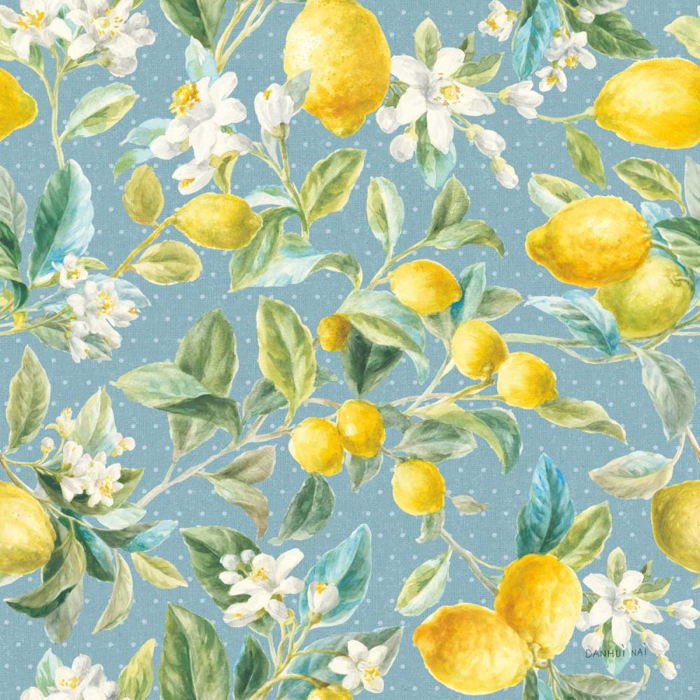 Floursack Lemon Pattern IB art print by Danhui Nai for $57.95 CAD