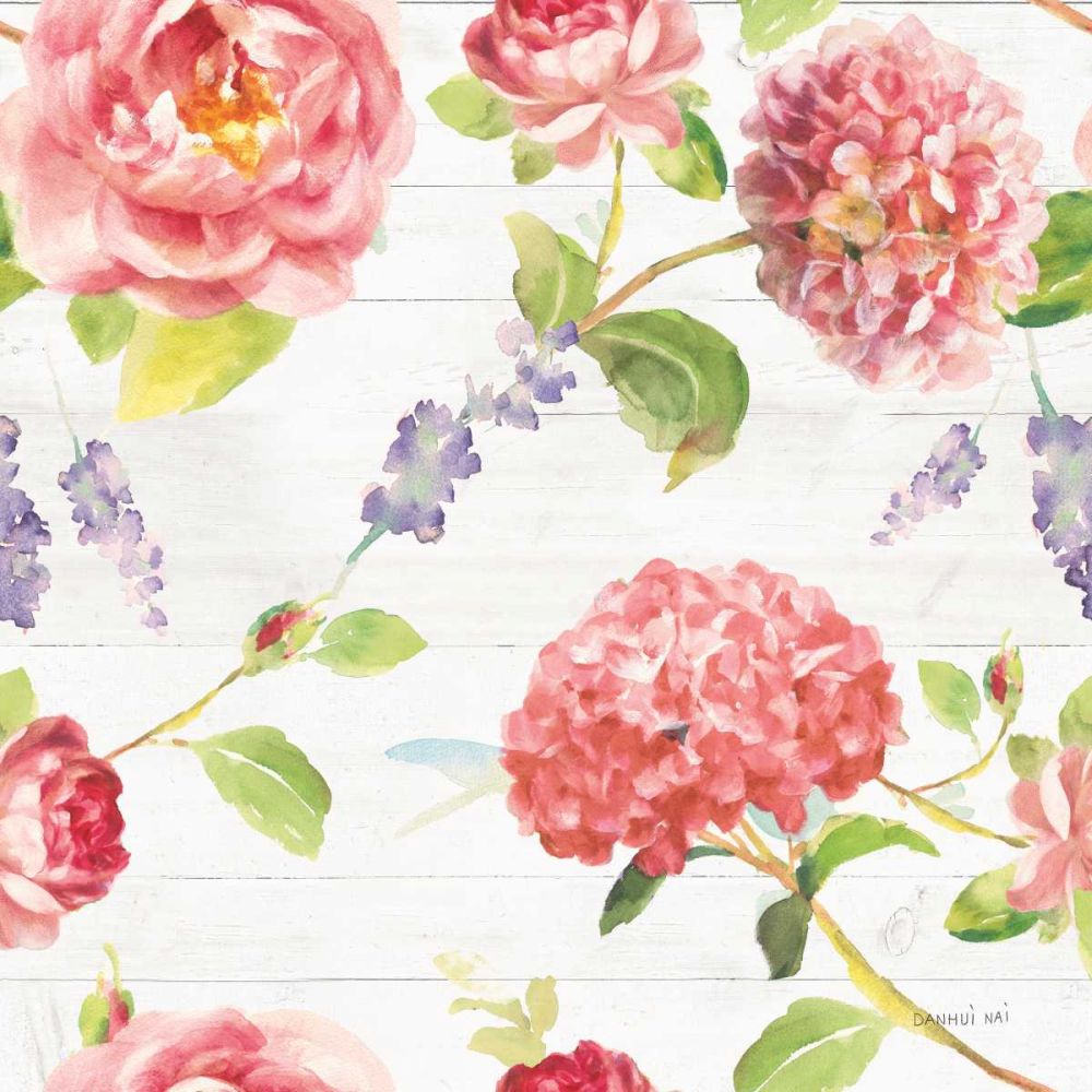Maison Des Fleurs Pattern I art print by Danhui Nai for $57.95 CAD