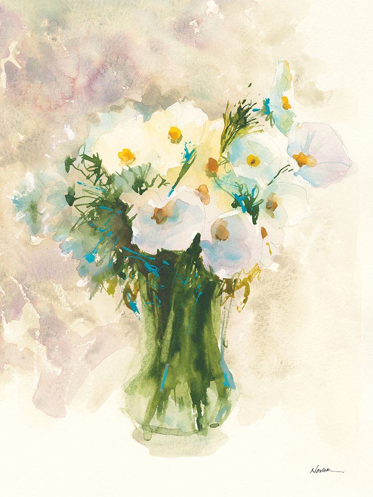 White Cosmos art print by Shirley Novak for $57.95 CAD