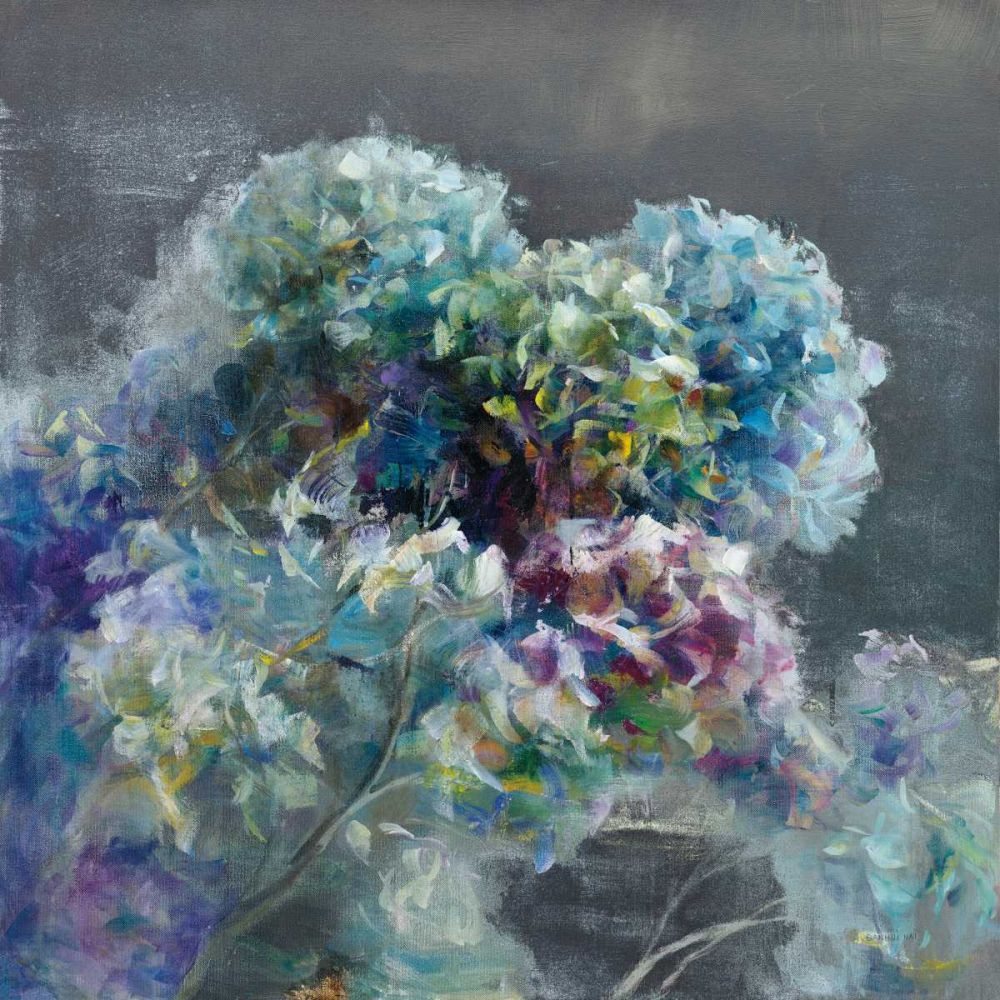 Abstract Hydrangea Dark art print by Danhui Nai for $57.95 CAD