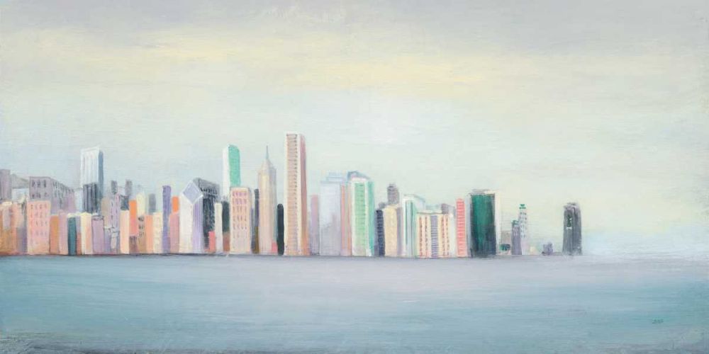 New York Skyline Blue Crop art print by Julia Purinton for $57.95 CAD