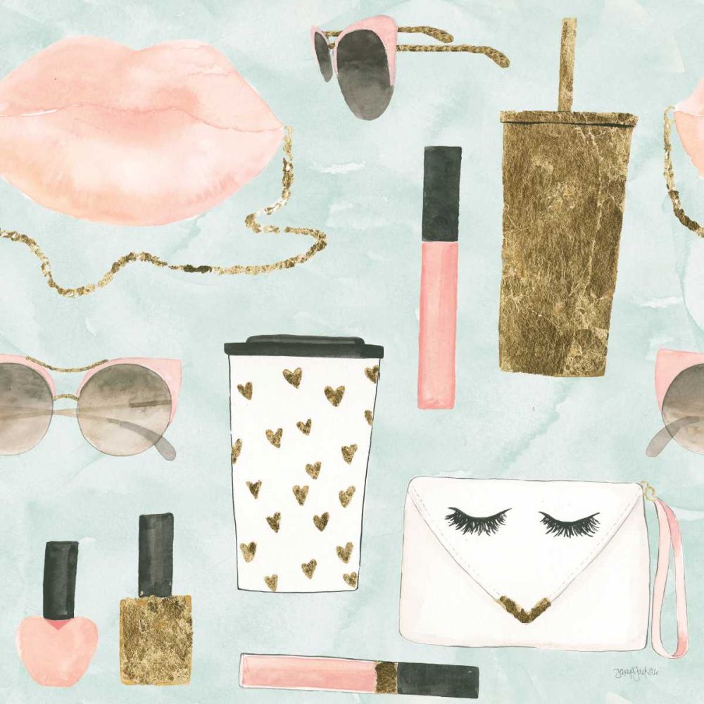 Boss Ladies Pattern VIB Aqua art print by Jenaya Jackson for $57.95 CAD