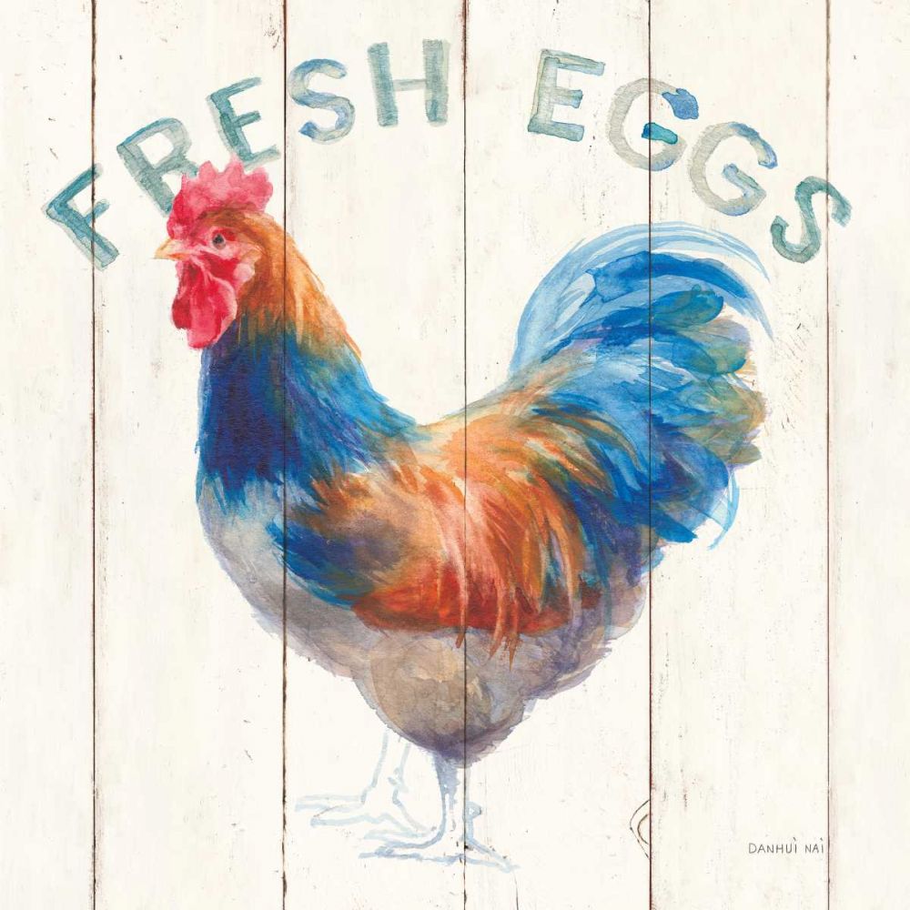 Fresh Eggs Hen art print by Danhui Nai for $57.95 CAD
