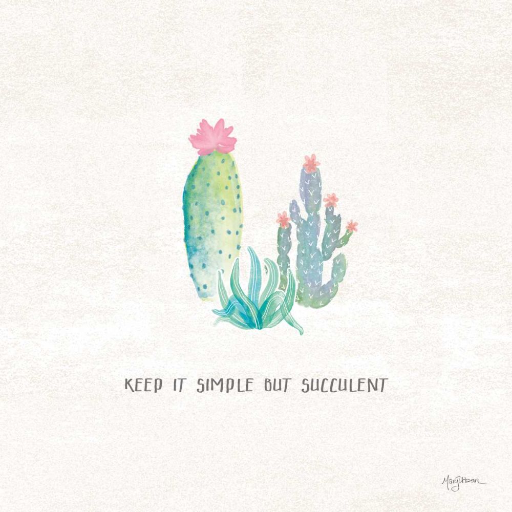 Bohemian Cactus IX art print by Mary Urban for $57.95 CAD