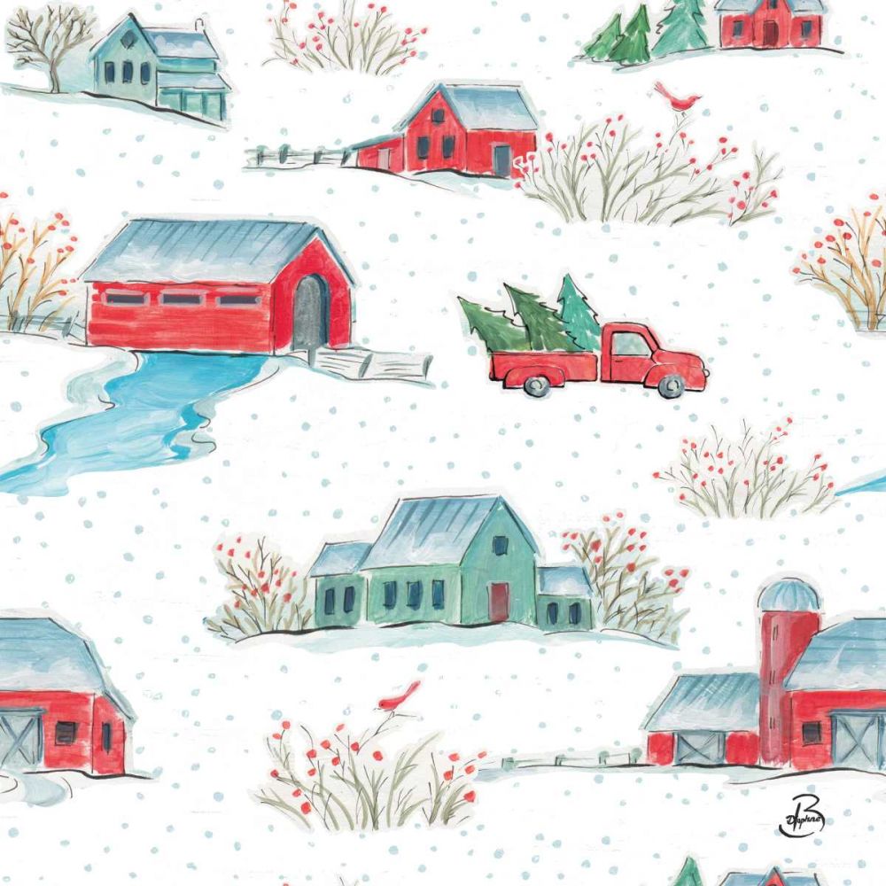 Country Poinsettias Step 04A art print by Daphne Brissonnet for $57.95 CAD