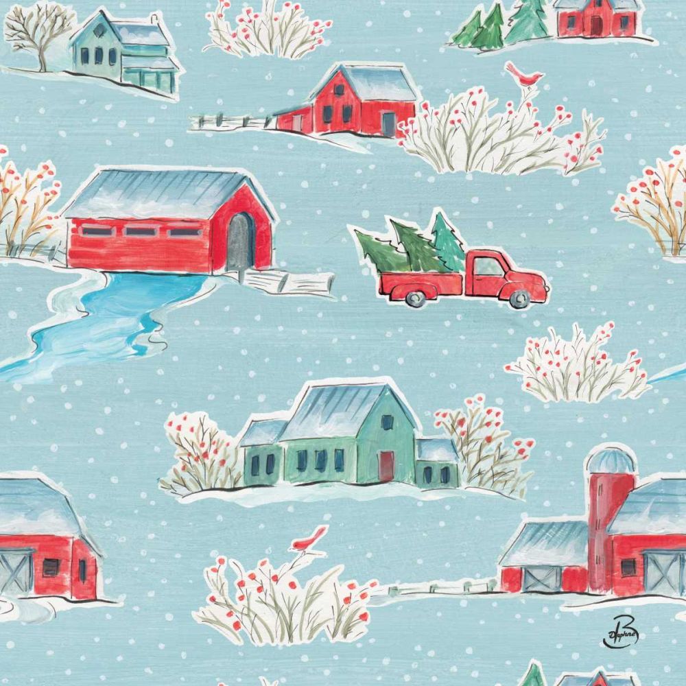 Country Poinsettias Step 04B art print by Daphne Brissonnet for $57.95 CAD