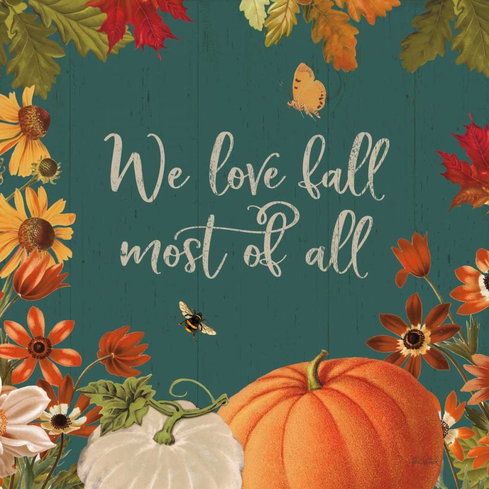 Fall Garden II Teal art print by Katie Pertiet for $57.95 CAD