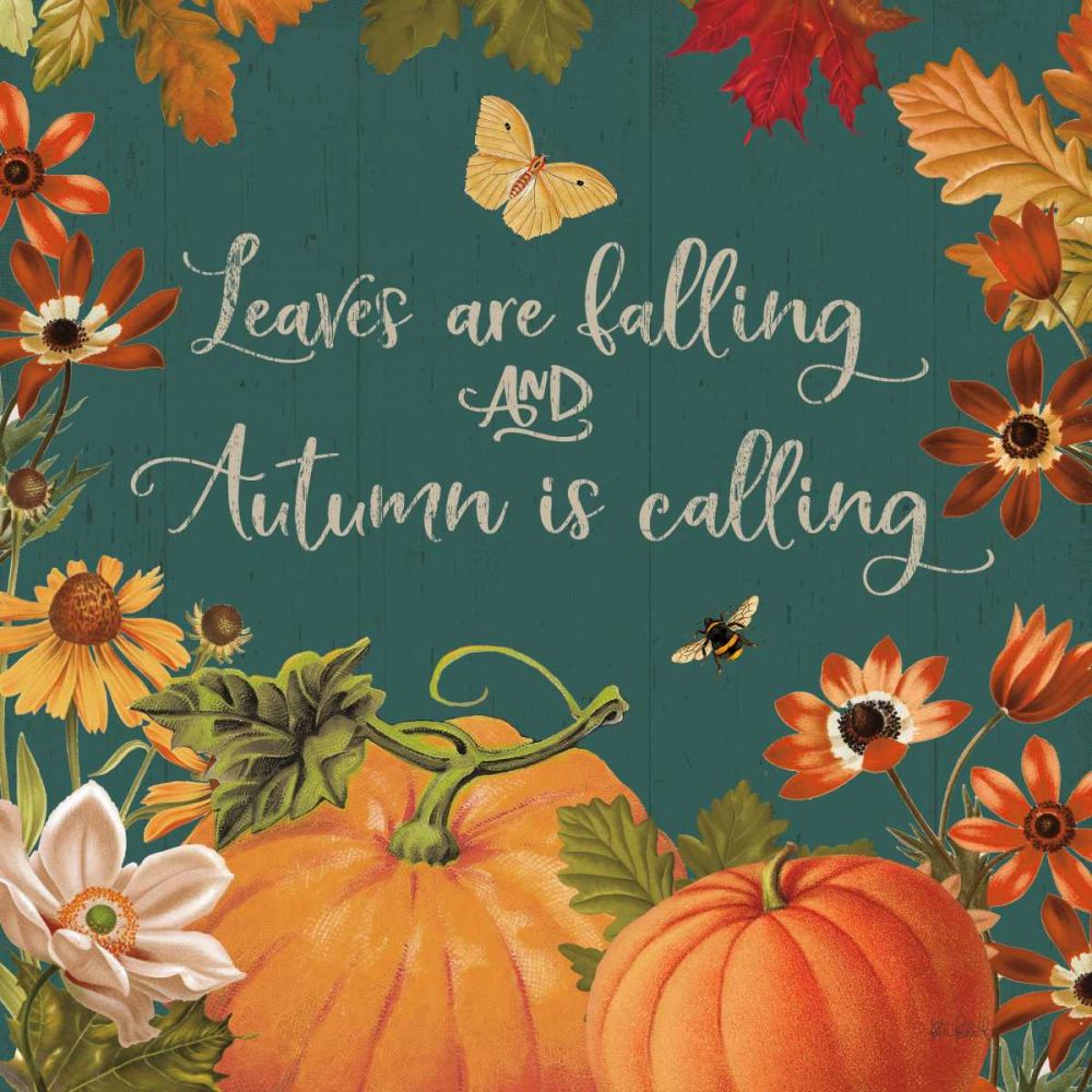Fall Garden III Teal art print by Katie Pertiet for $57.95 CAD