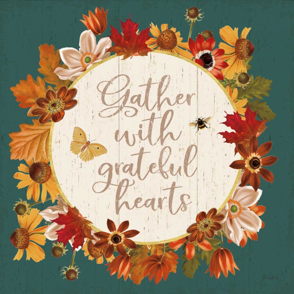 Fall Garden V Teal art print by Katie Pertiet for $57.95 CAD