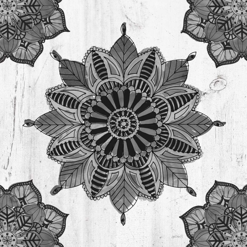 Mandala Morning VI BW art print by Anne Tavoletti for $57.95 CAD