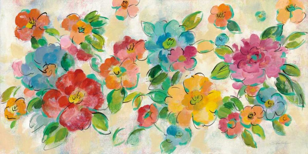 Playful Floral Trio I art print by Silvia Vassileva for $57.95 CAD