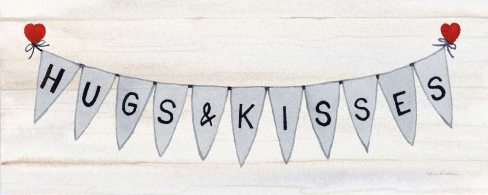 Rustic Valentine Banner IV art print by Kathleen Parr McKenna for $57.95 CAD