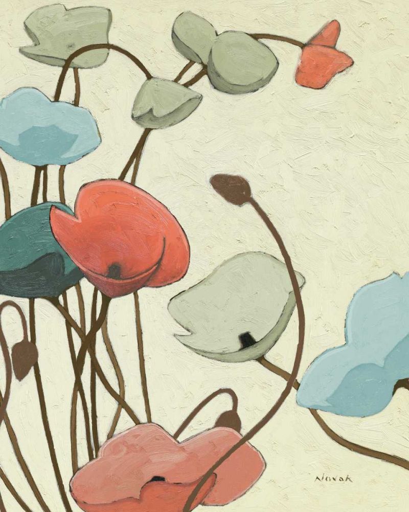 Blue Pavots Ondule II art print by Shirley Novak for $57.95 CAD